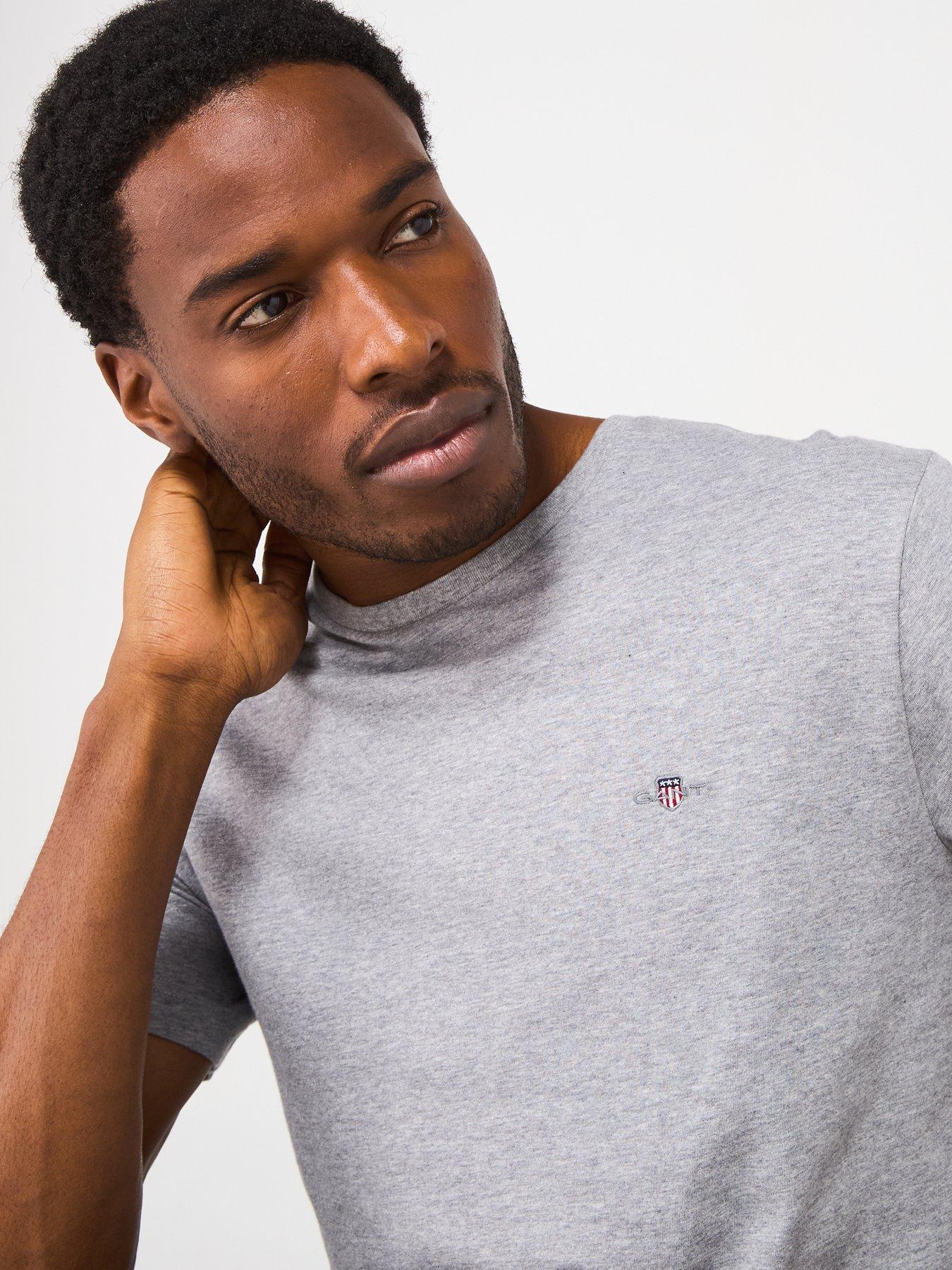 Image 6 of 6 of GANT Regular Fit Short Sleeve T-Shirt - Grey