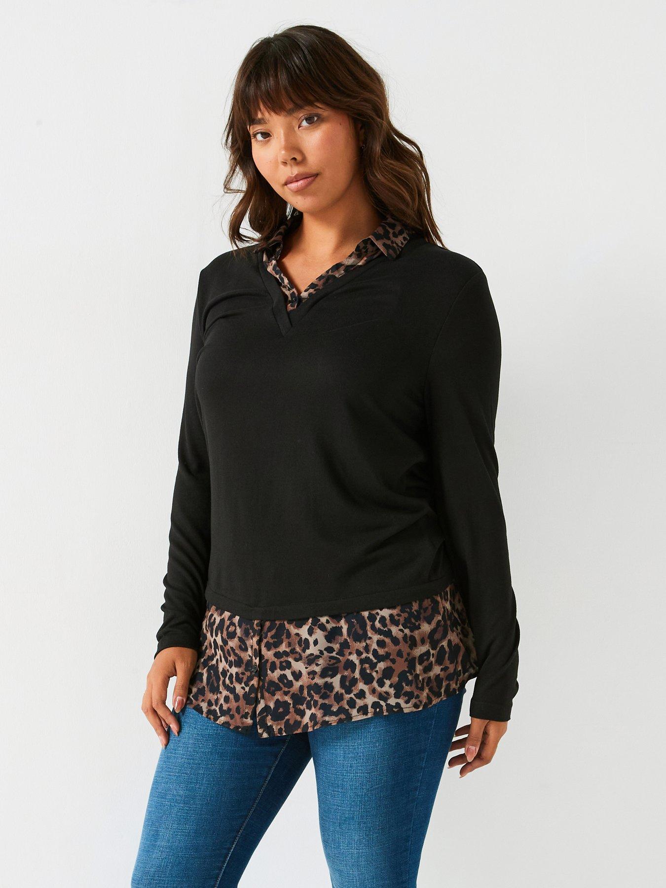 Image 1 of 6 of V by Very Curve 2 In 1 Top - Black