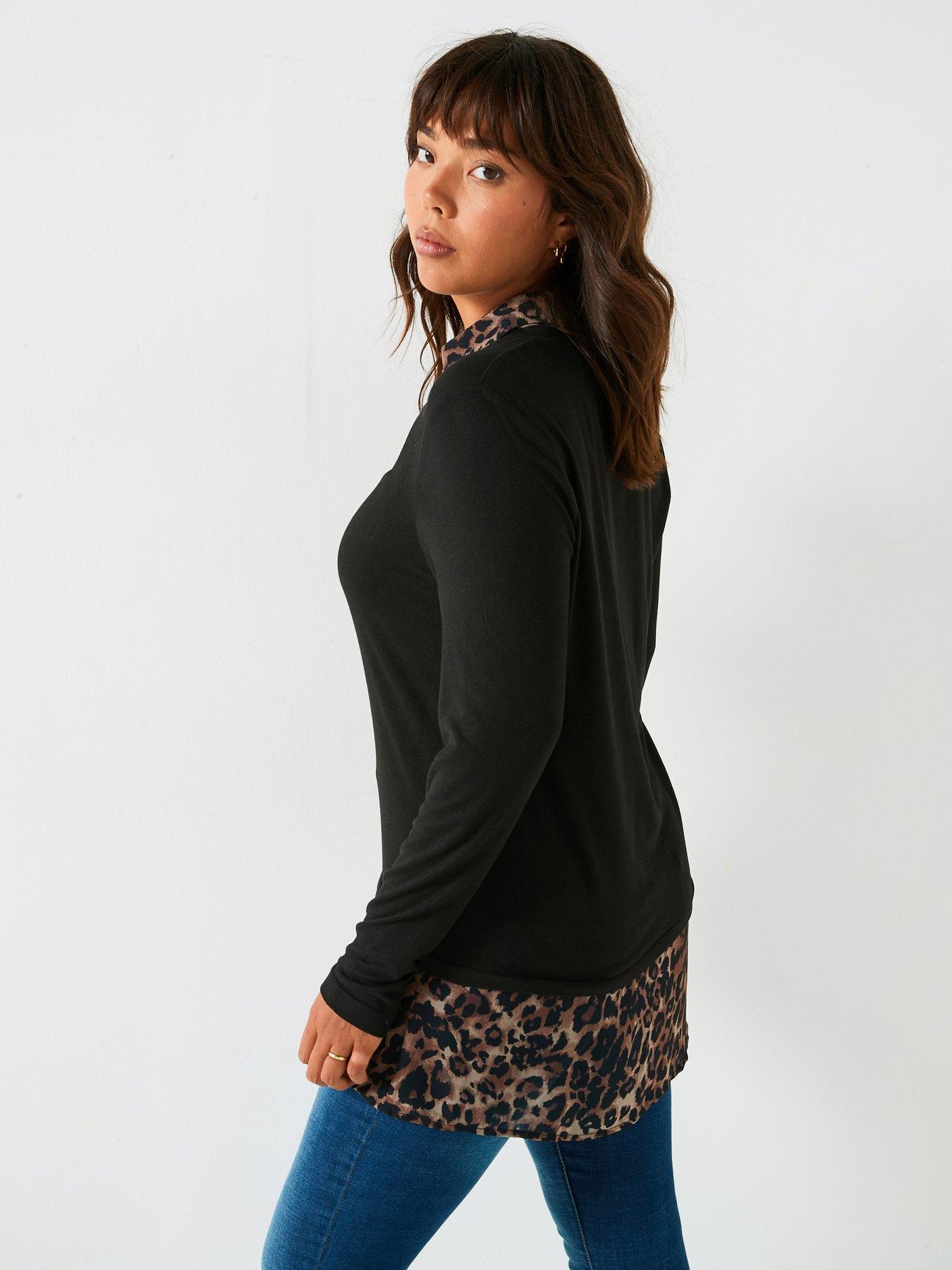 Image 2 of 6 of V by Very Curve 2 In 1 Top - Black