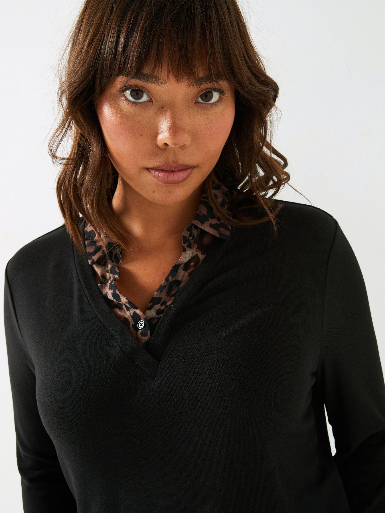 Image 4 of 6 of V by Very Curve 2 In 1 Top - Black