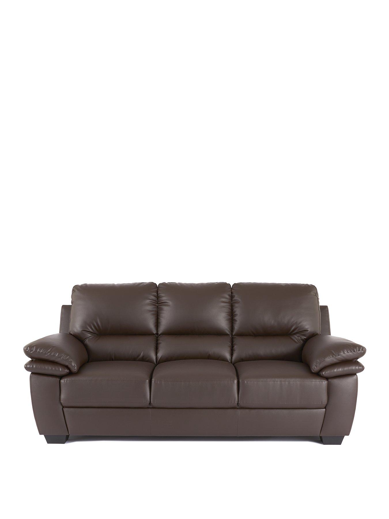 Image 2 of 6 of Very Home Leona 3 Seater Faux Leather Sofa&nbsp;- FSC&reg; Certified