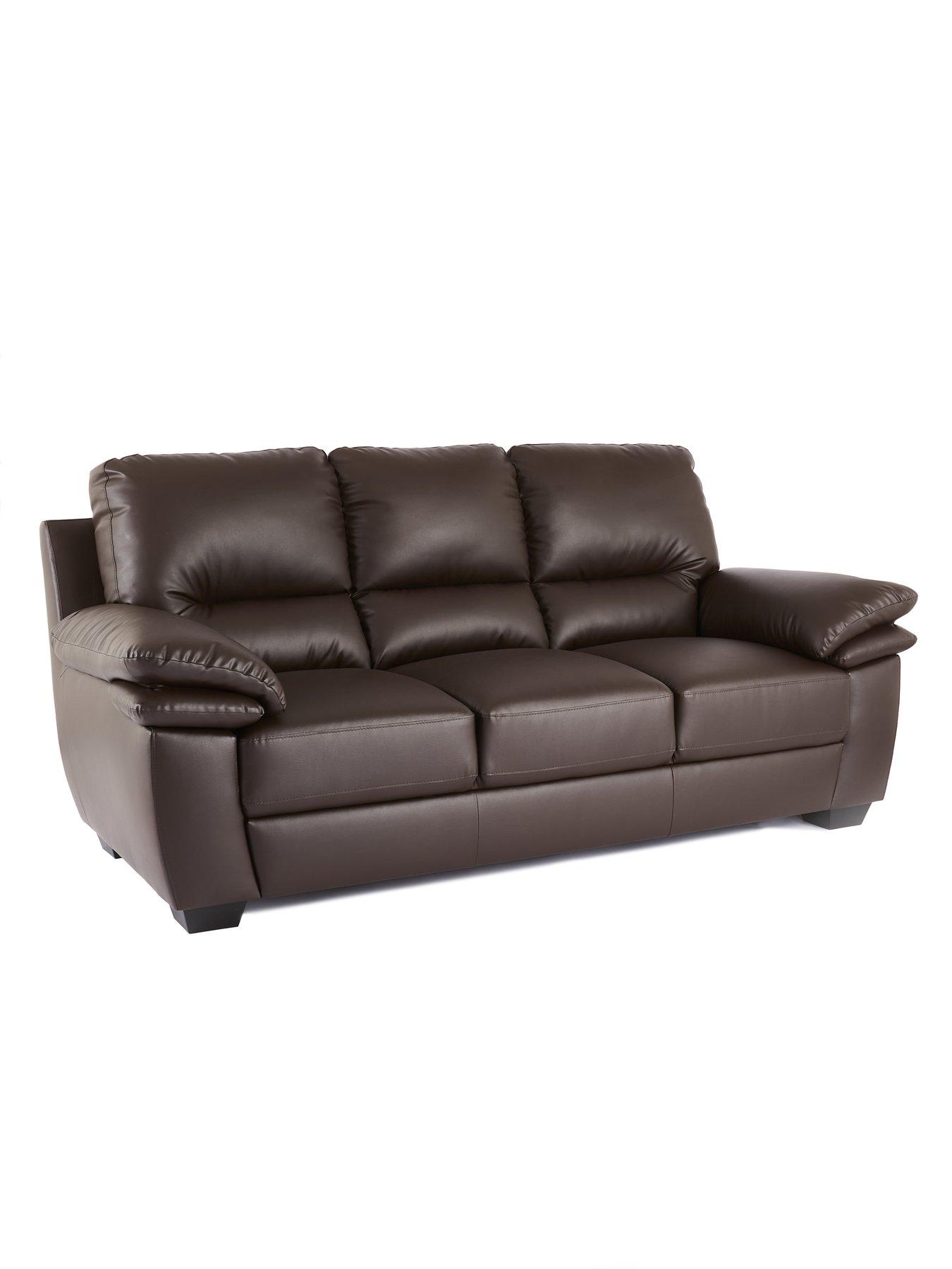 Image 3 of 6 of Very Home Leona 3 Seater Faux Leather Sofa&nbsp;- FSC&reg; Certified
