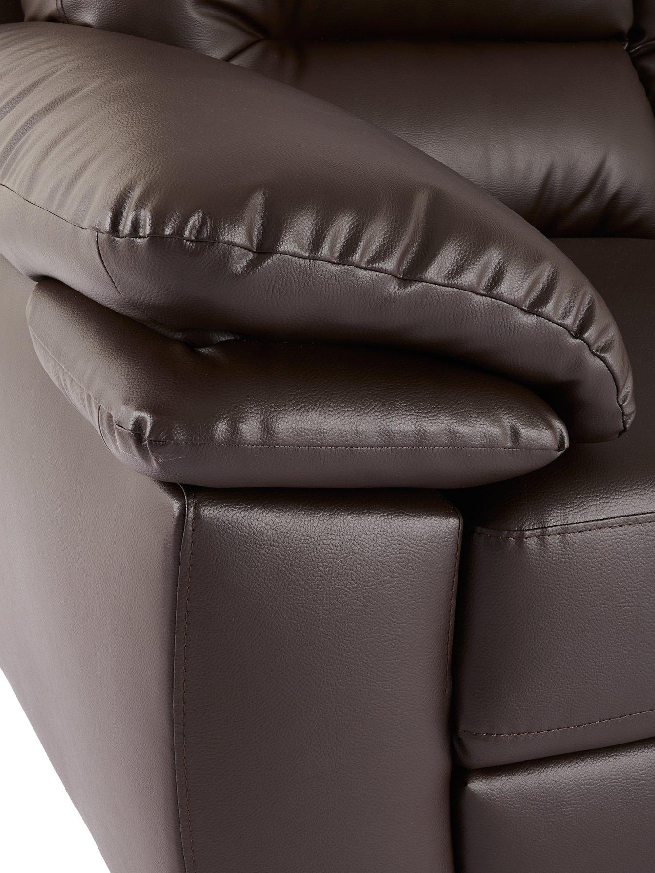 Image 4 of 6 of Very Home Leona 3 Seater Faux Leather Sofa&nbsp;- FSC&reg; Certified