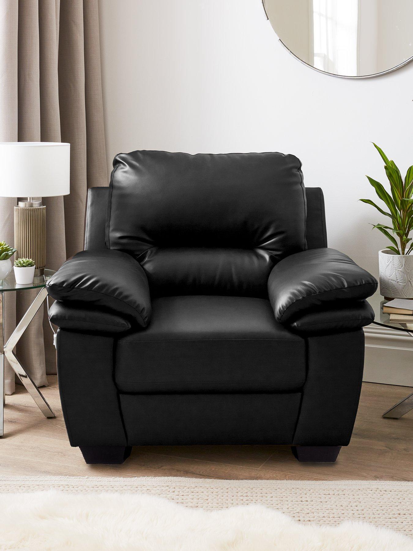 undefined Leona Faux Leather Armchair - FSC® Certified