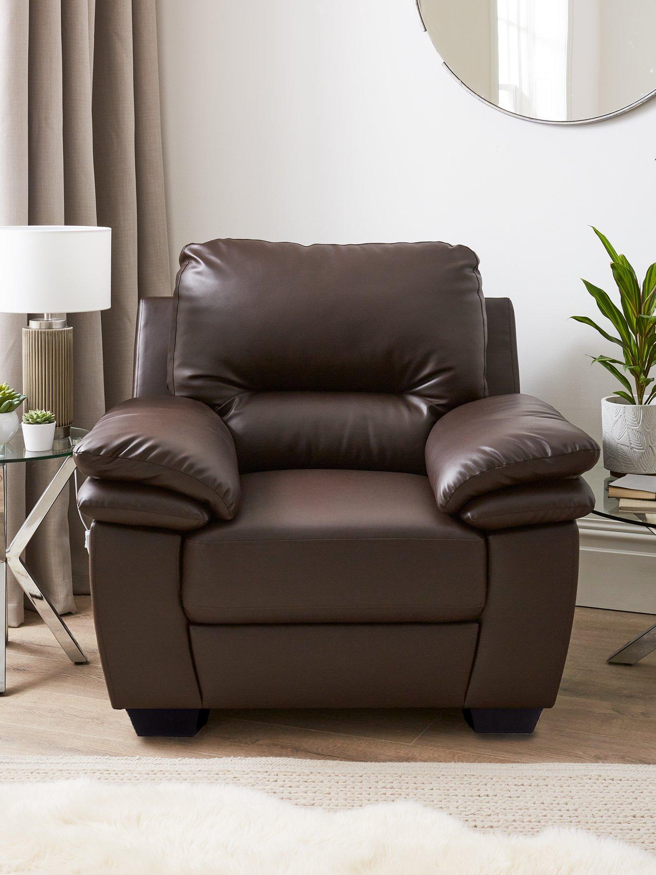 undefined Leona Faux Leather Armchair - FSC® Certified