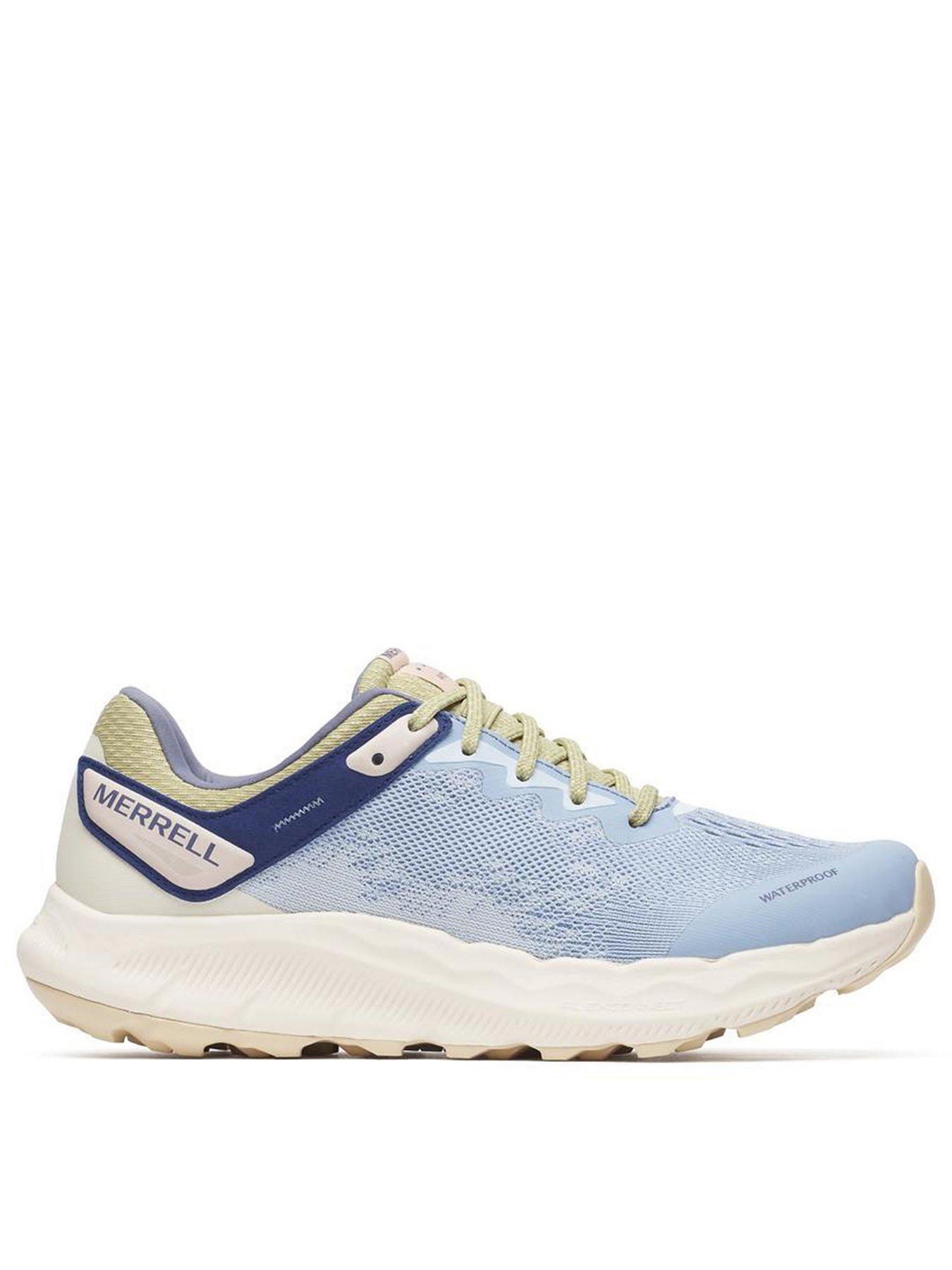 Merrell Womens Antora 4 Waterproof Trail Running Shoes - Blue