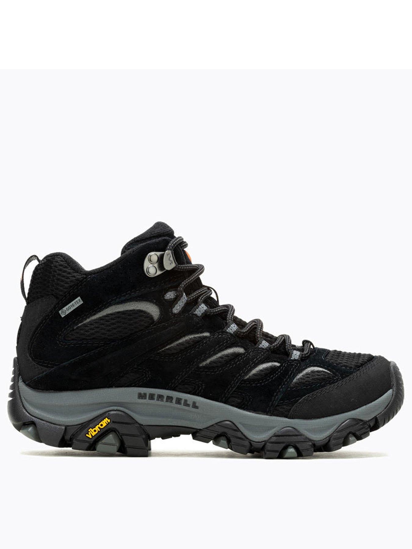 undefined Womens Moab Mid Goretex Hiking Boots - Black/grey