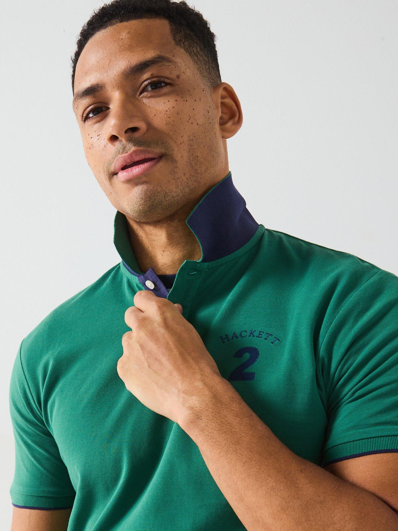 Image 5 of 6 of Hackett Heritage Number Polo Shirt - Dark Green