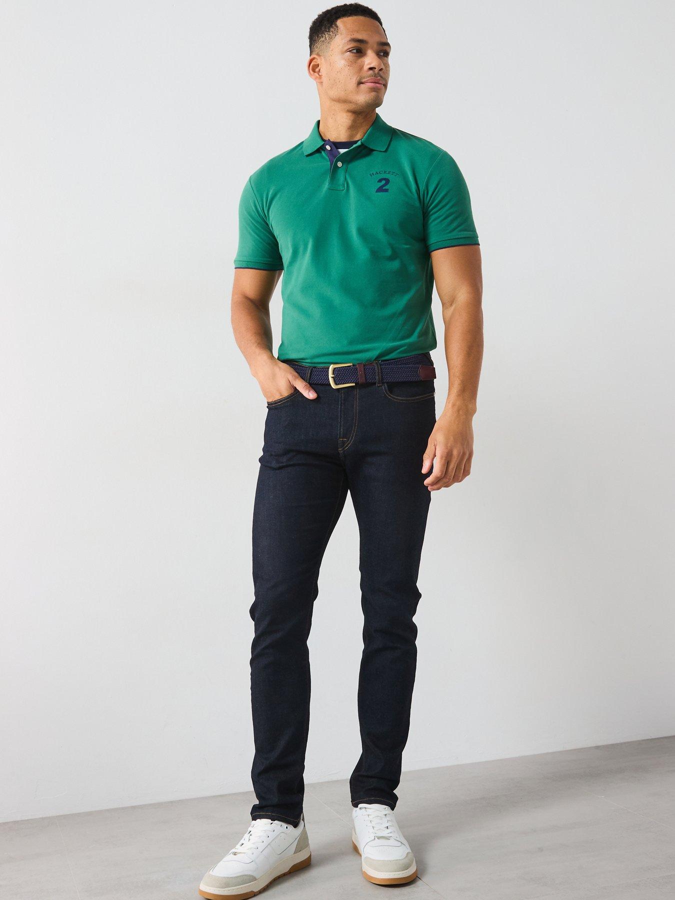 Image 6 of 6 of Hackett Heritage Number Polo Shirt - Dark Green