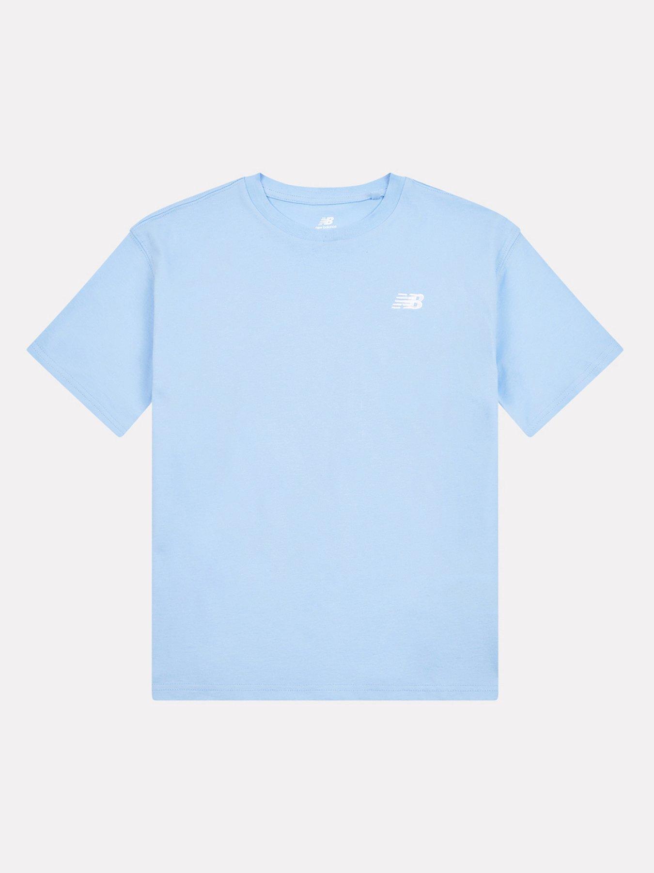 undefined Junior Boys Jersey Small Logo Tee - Sky Blue