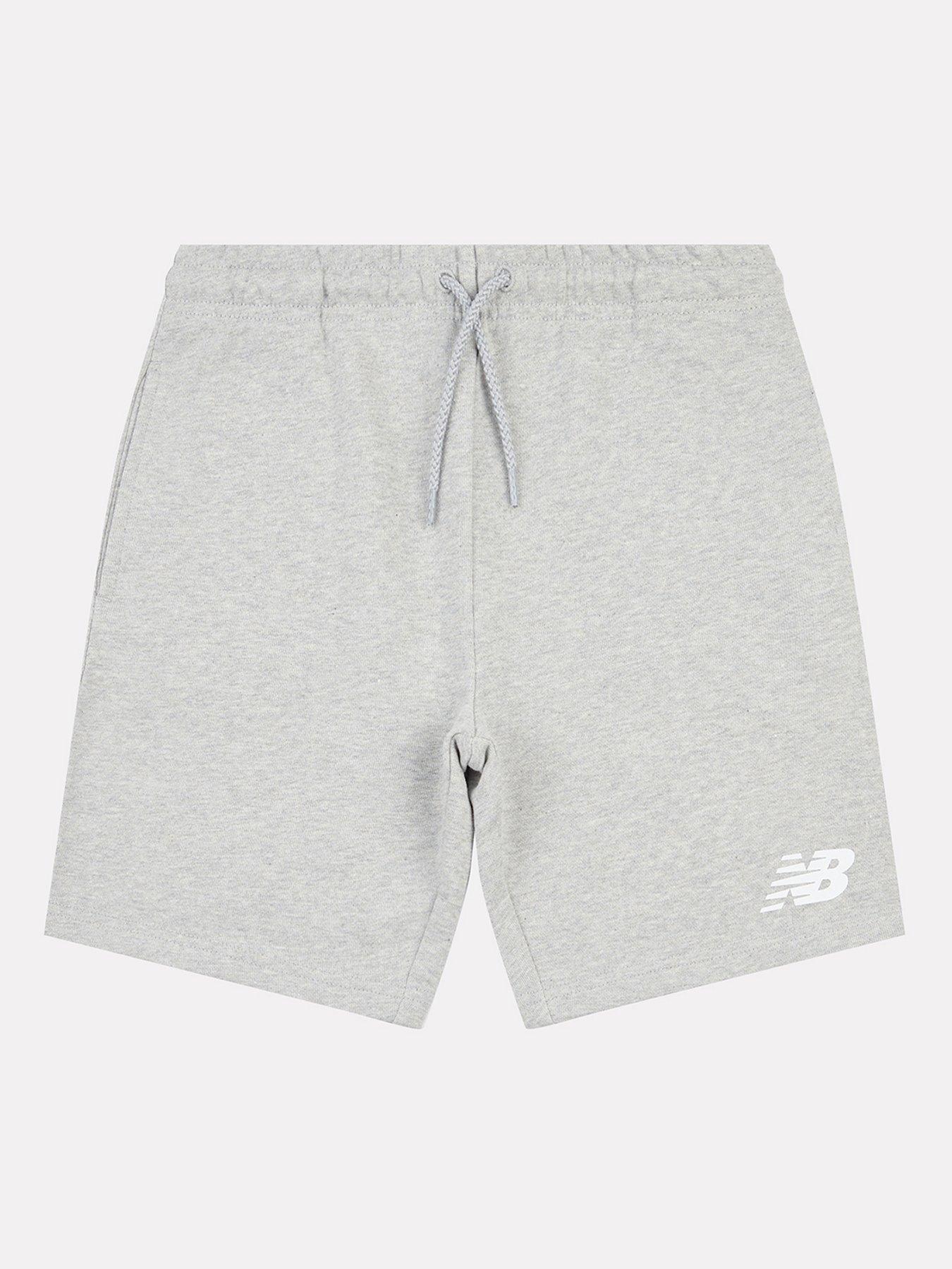 undefined Kids Boys French Terry Stacked Logo Short - Grey