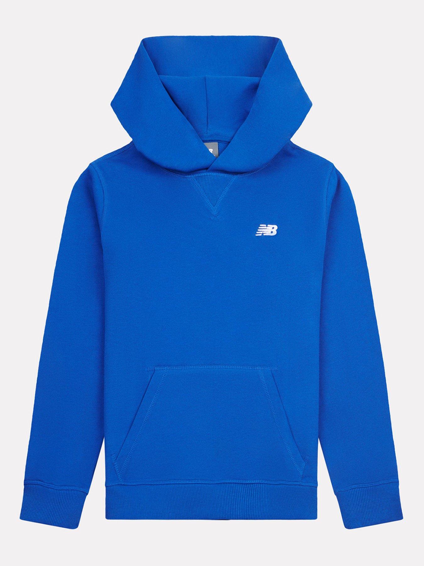 undefined Junior Boys French Terry Small Logo Hoodie - Blue