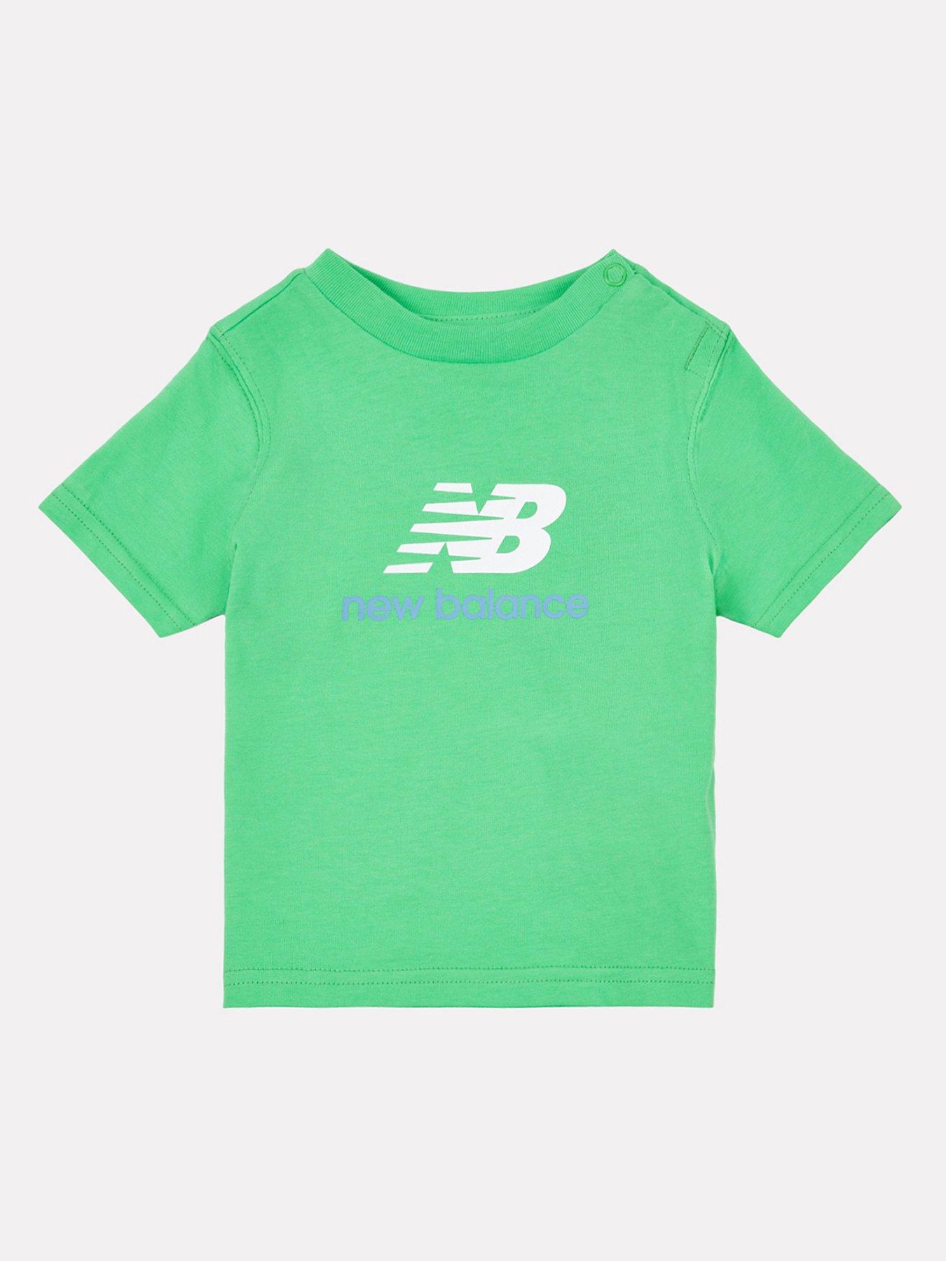 undefined Kids Jersey Stacked Logo Tee - Green