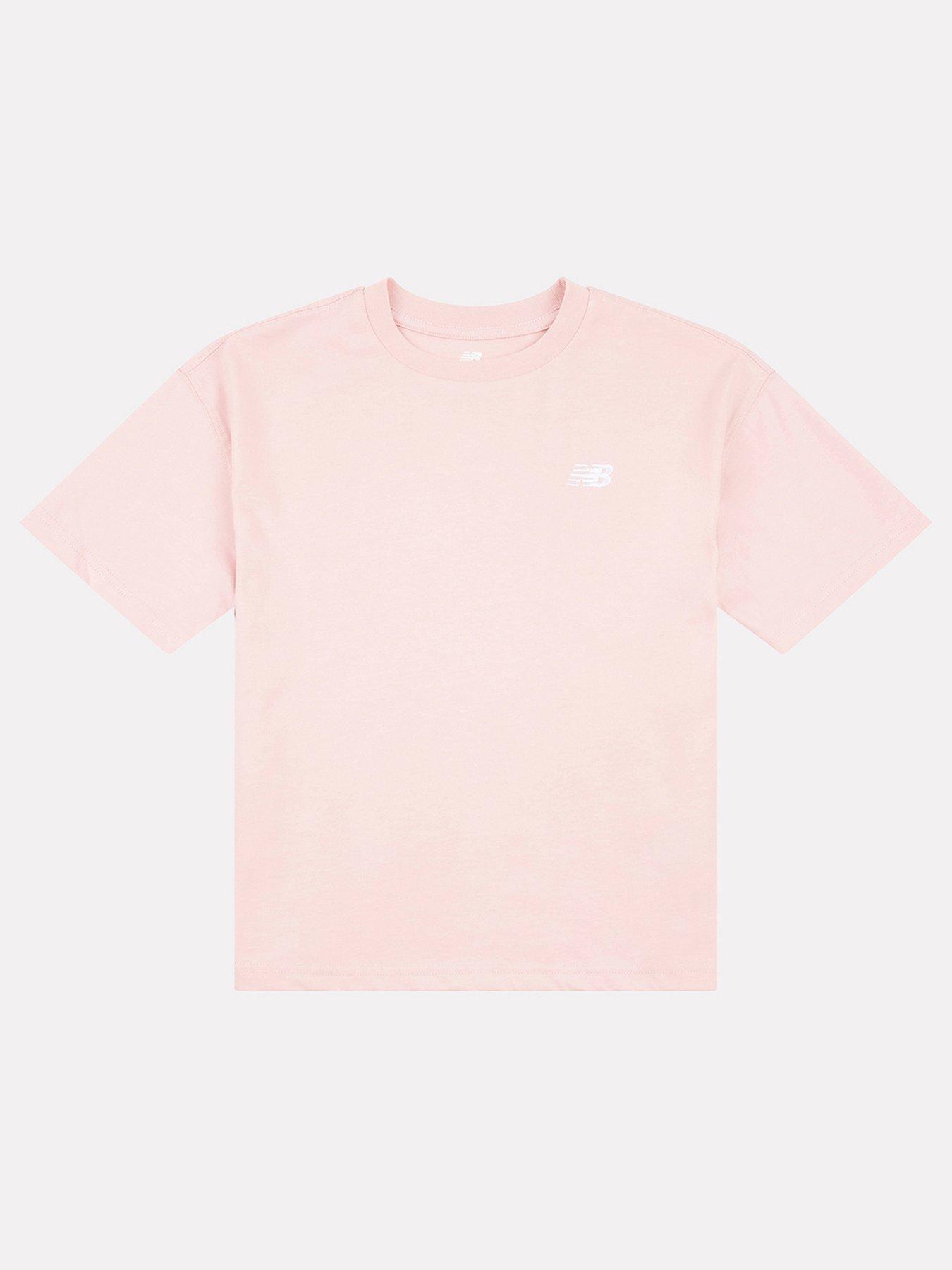 undefined Junior Girls Jersey Small Logo Tee - Light Pink