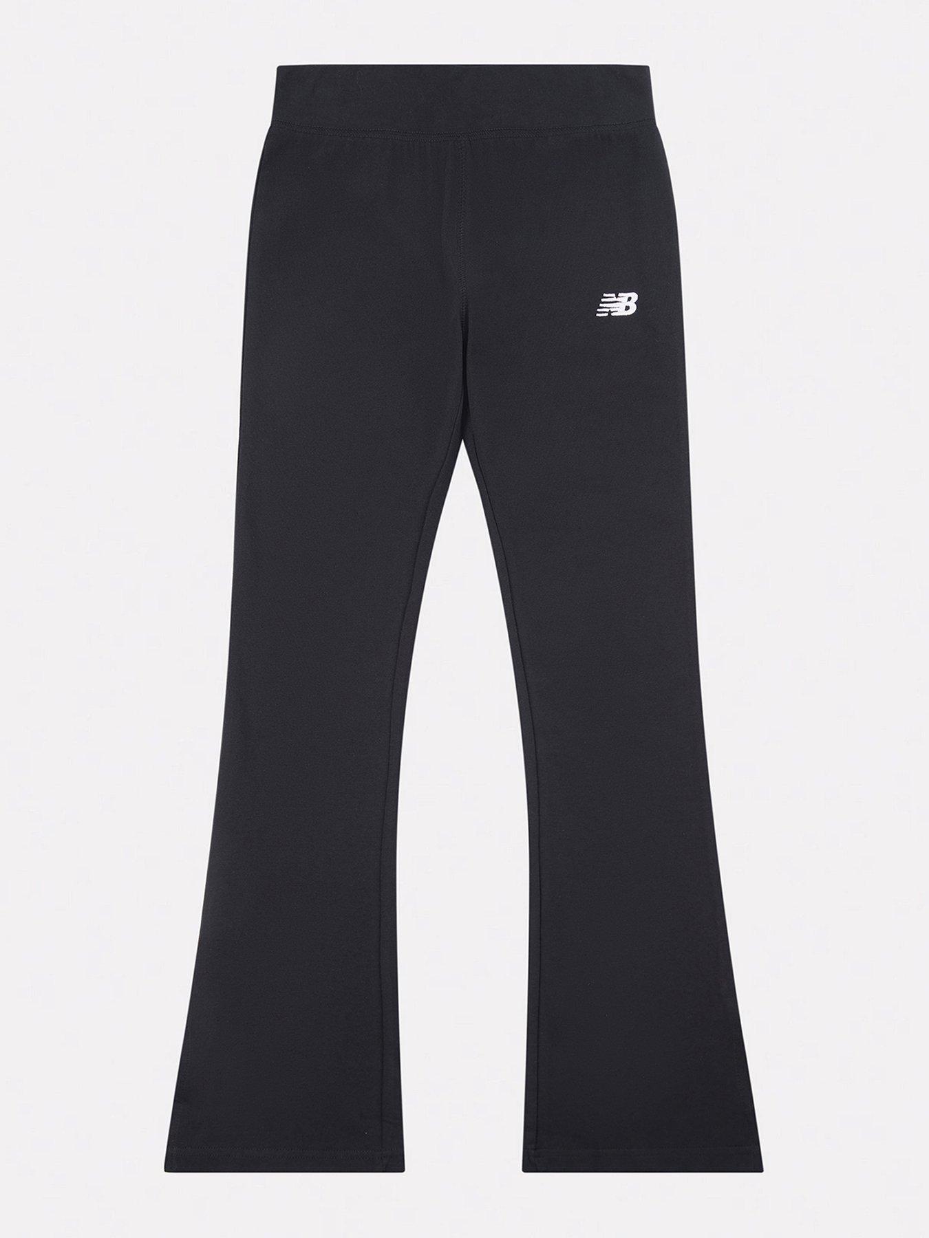 New Balance Junior Girls Small Logo Flare Legging - Black
