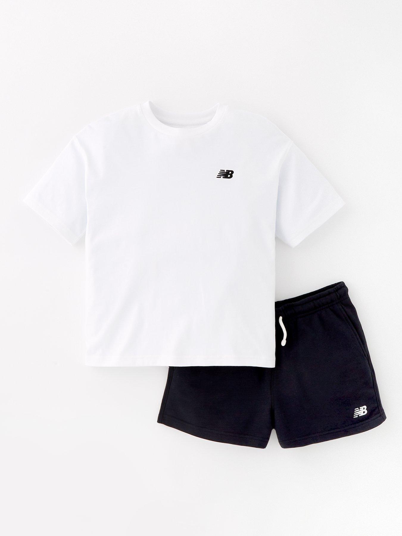 undefined Junior Girls Small Logo Tee and Short Set - White