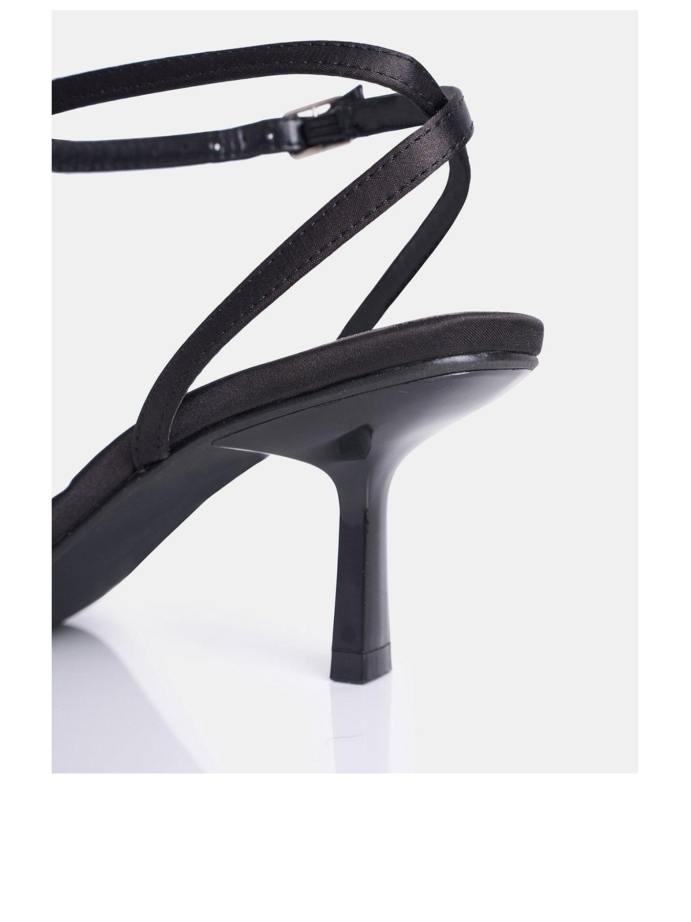 Image 3 of 5 of Public Desire Nara Flower Detail Heels - Black