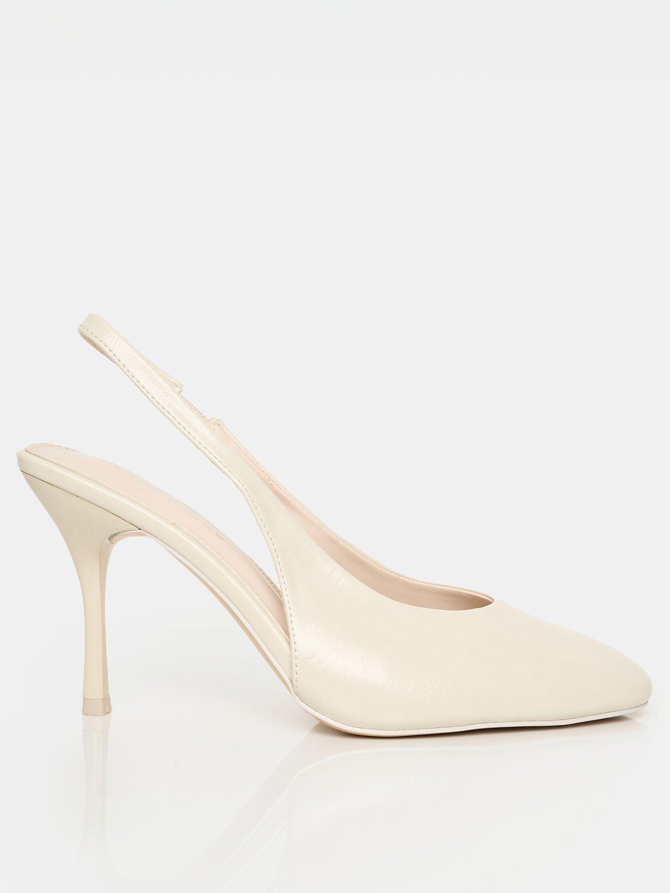 Public Desire: Tilapia Slingback Heels - Cream