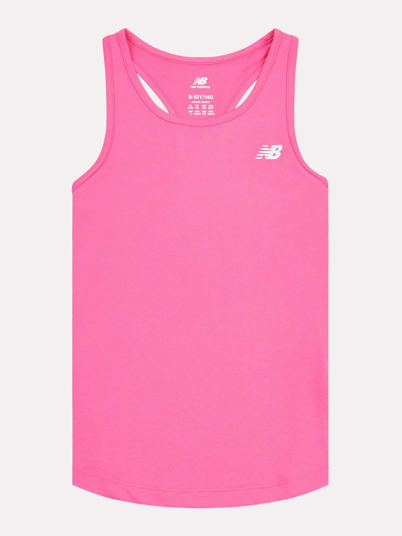 undefined Junior Girls Athletic Tank - Pink
