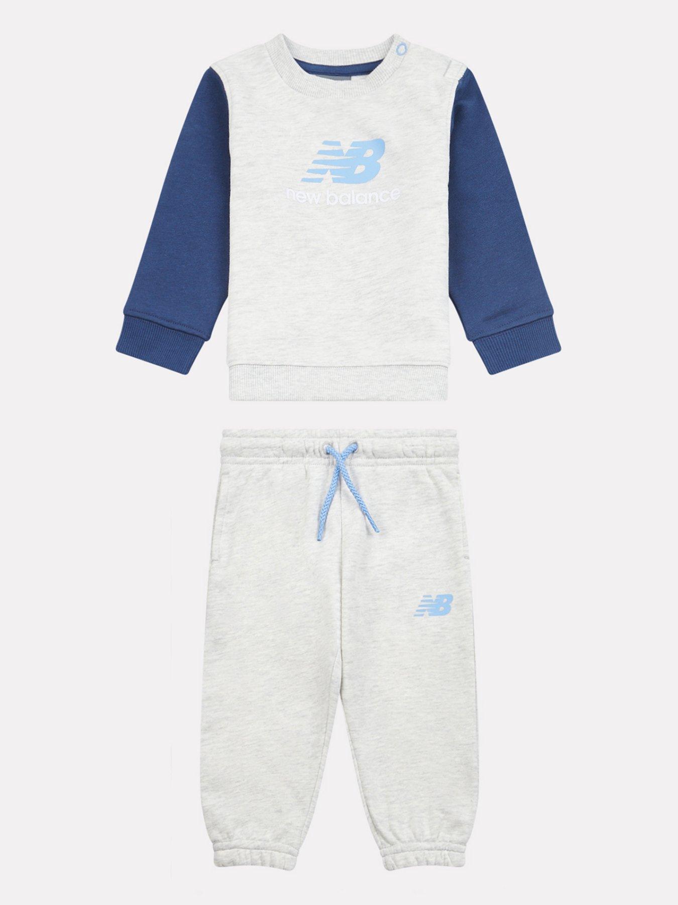 undefined Kids Crew and Jogger Set - Grey/Blue