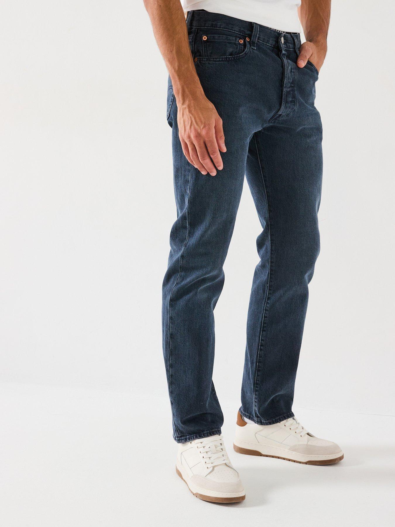 undefined 501 Original Straight Fit Jeans - Blue Black Stretch - Dark Blue
