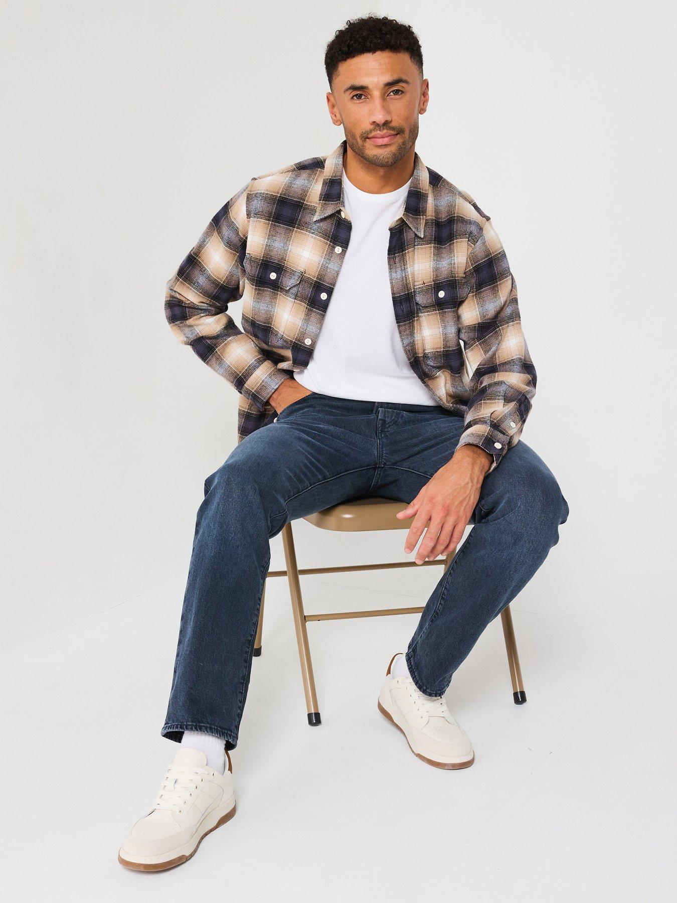 Levi's 501 Original Straight Fit Jeans - Blue Black Stretch - Dark Blue