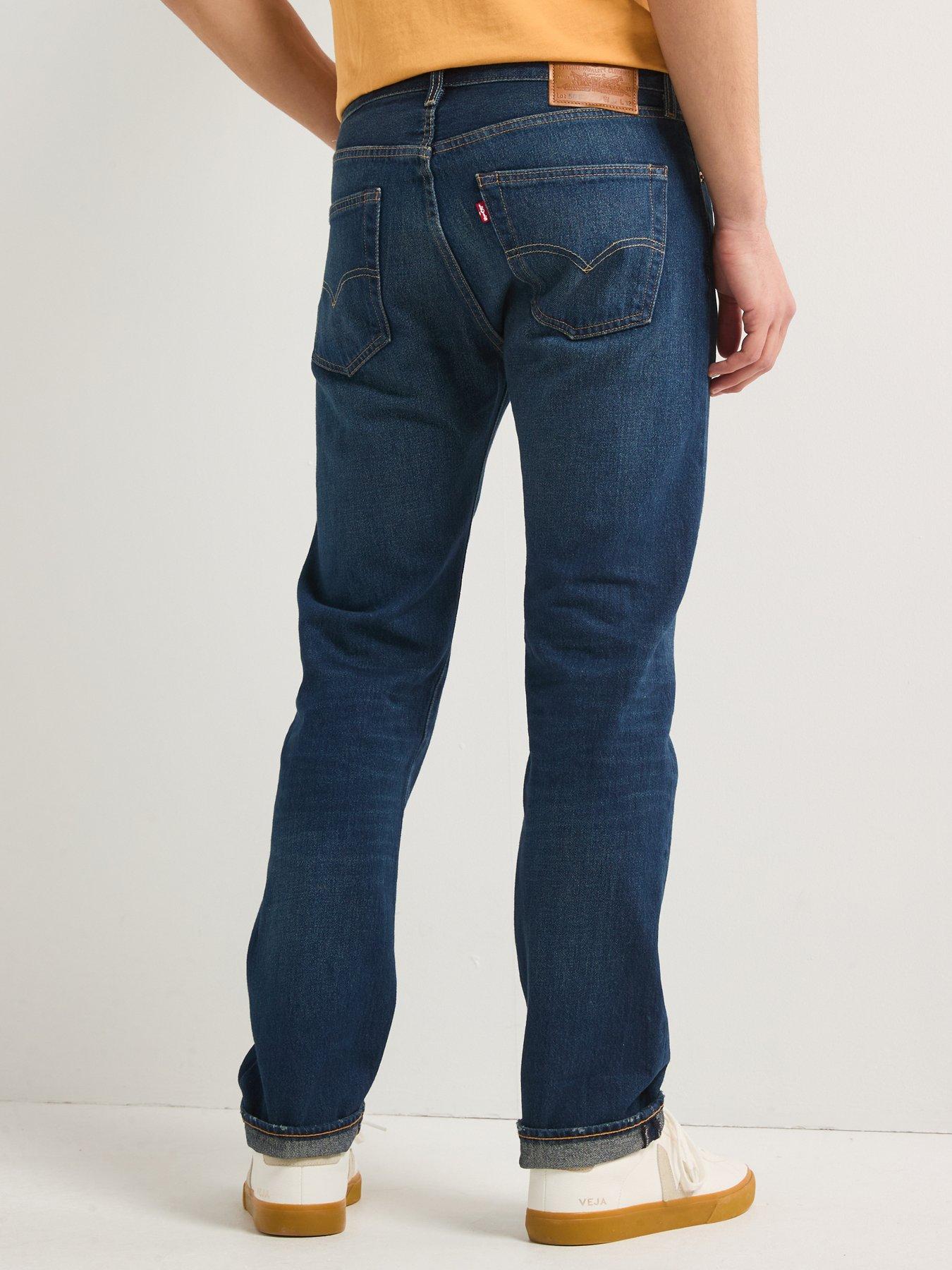 Image 2 of 6 of Levi's 501 Original Straight Fit Jeans - On The Borderline - Dark Blue