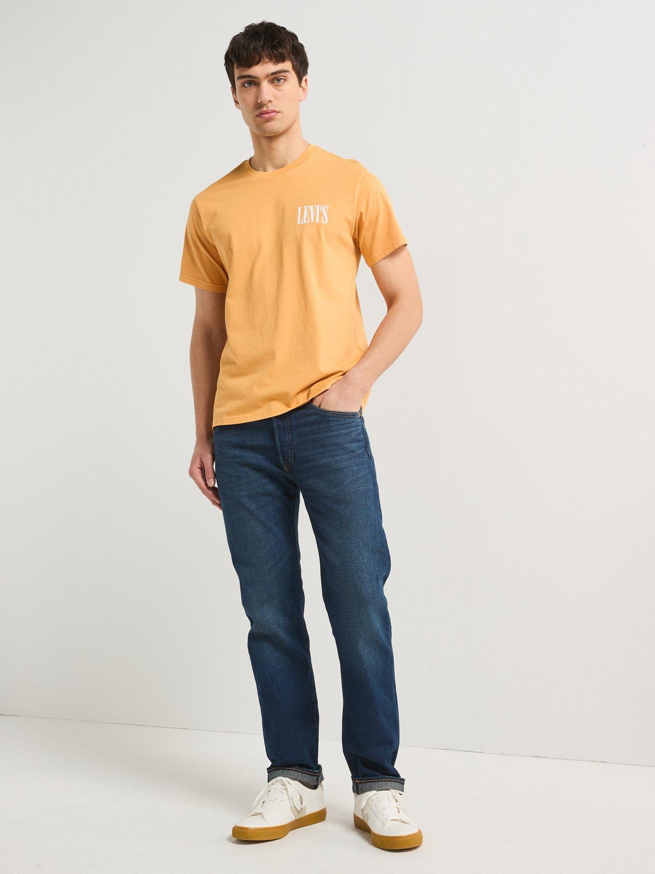 Image 4 of 6 of Levi's 501 Original Straight Fit Jeans - On The Borderline - Dark Blue