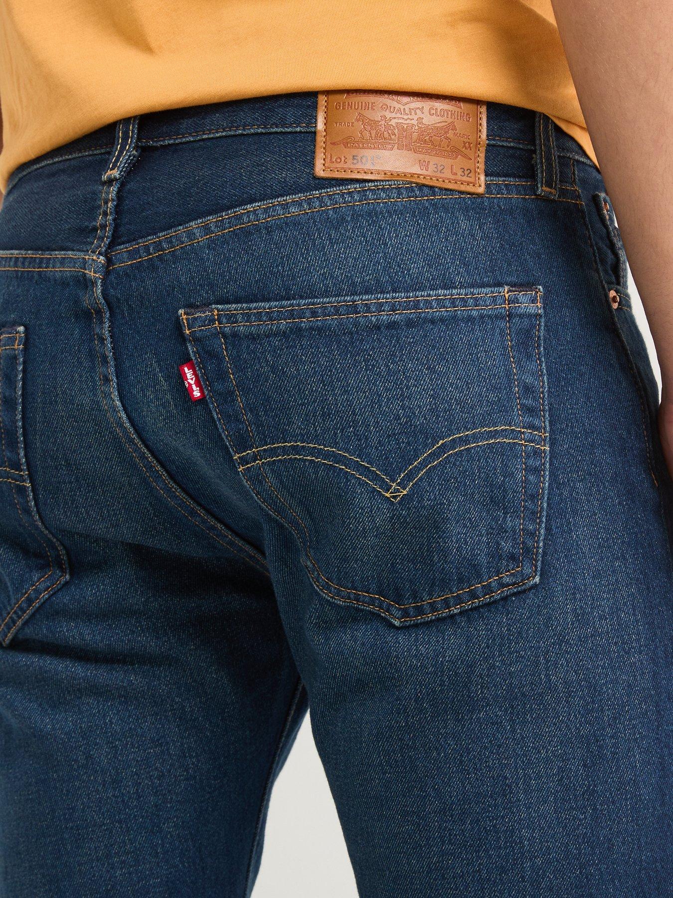 Image 5 of 6 of Levi's 501 Original Straight Fit Jeans - On The Borderline - Dark Blue