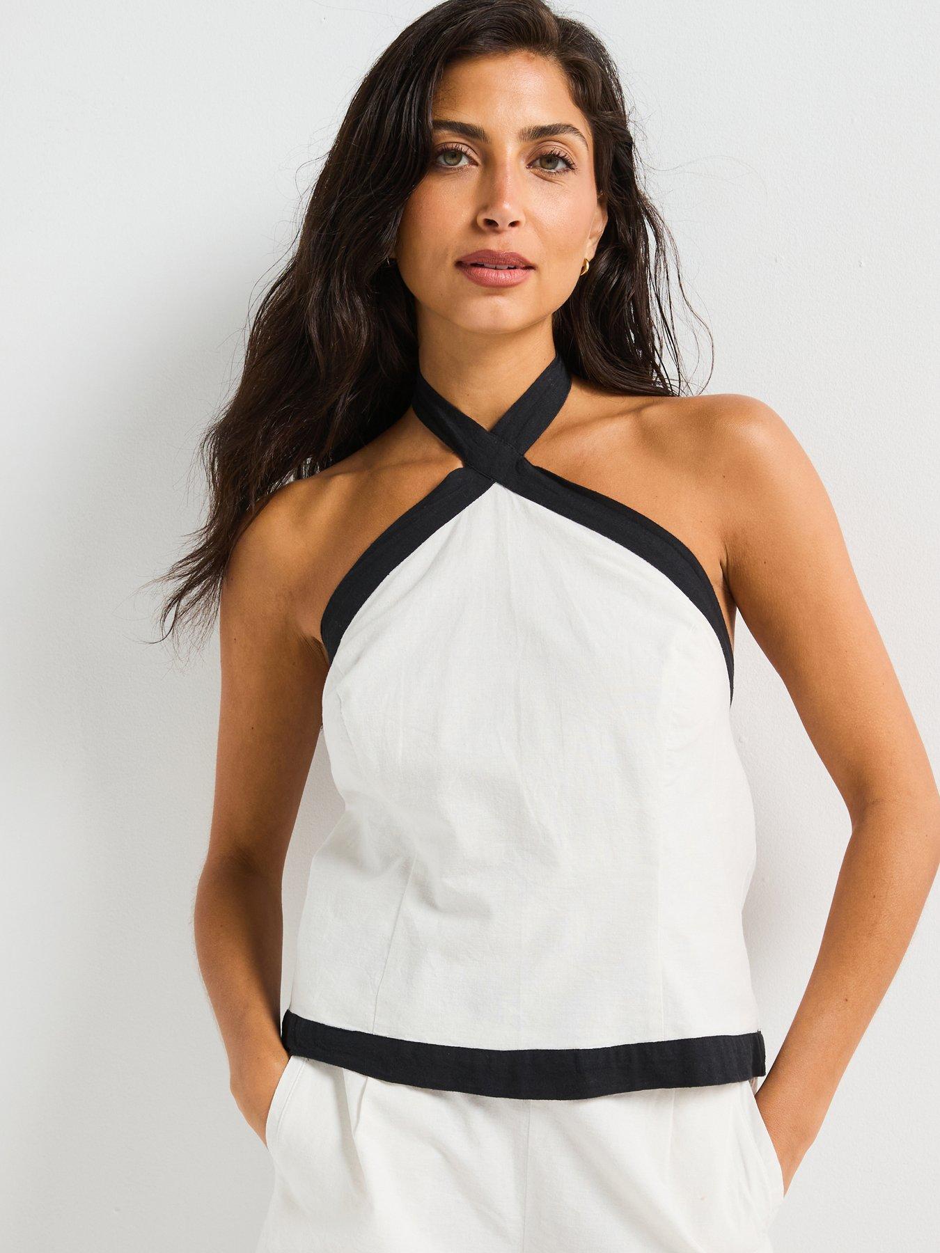 undefined Halter Contrast Co Ord Top
