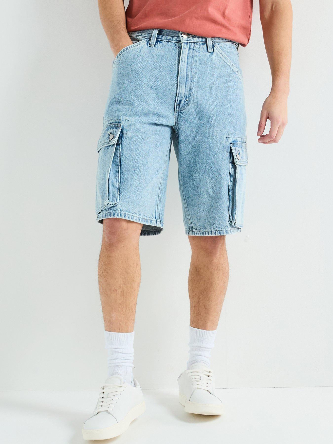 undefined 478 Baggy Fit Denim Shorts- My Pockets Full- Blue