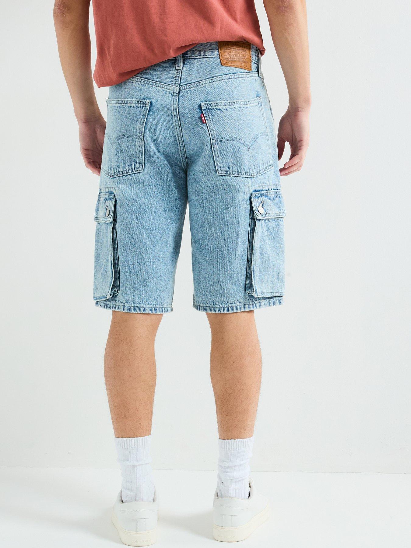 Image 2 of 6 of Levi's 478 Baggy Fit Denim Shorts- My Pockets Full- Blue