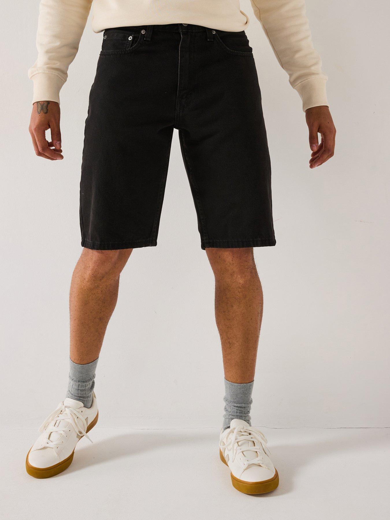 undefined 469 Loose Fit Denim Shorts- Slow Walker- Black