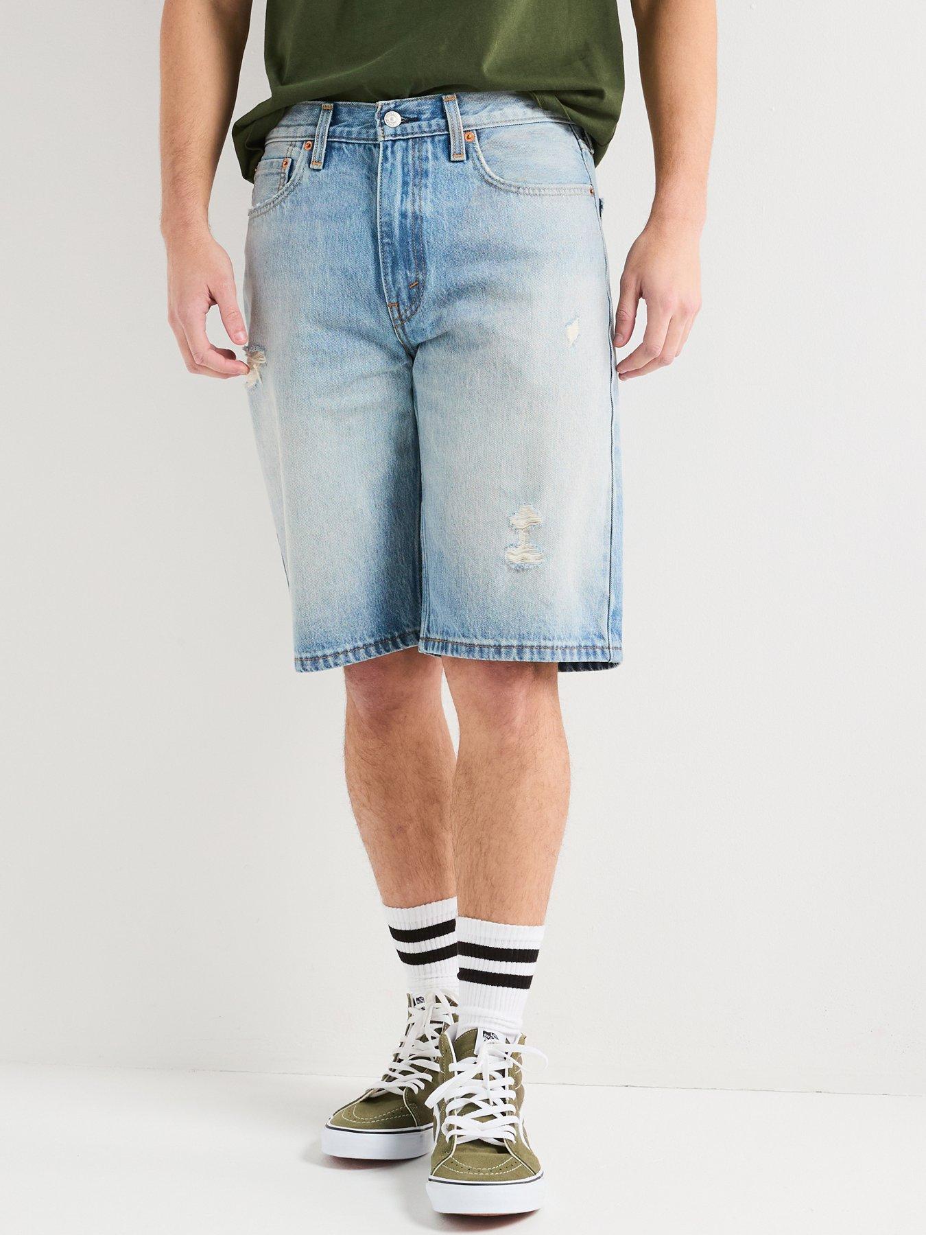 undefined 469 Loose Fit Denim Shorts- Made Away Dx- Light Blue