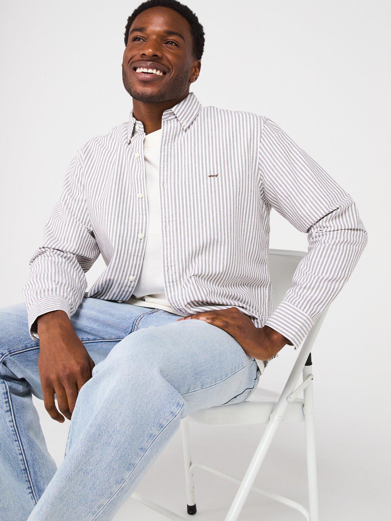 Image 1 of 6 of Levi's Authentic Button Down Long Sleeve Shirt- Khaki
