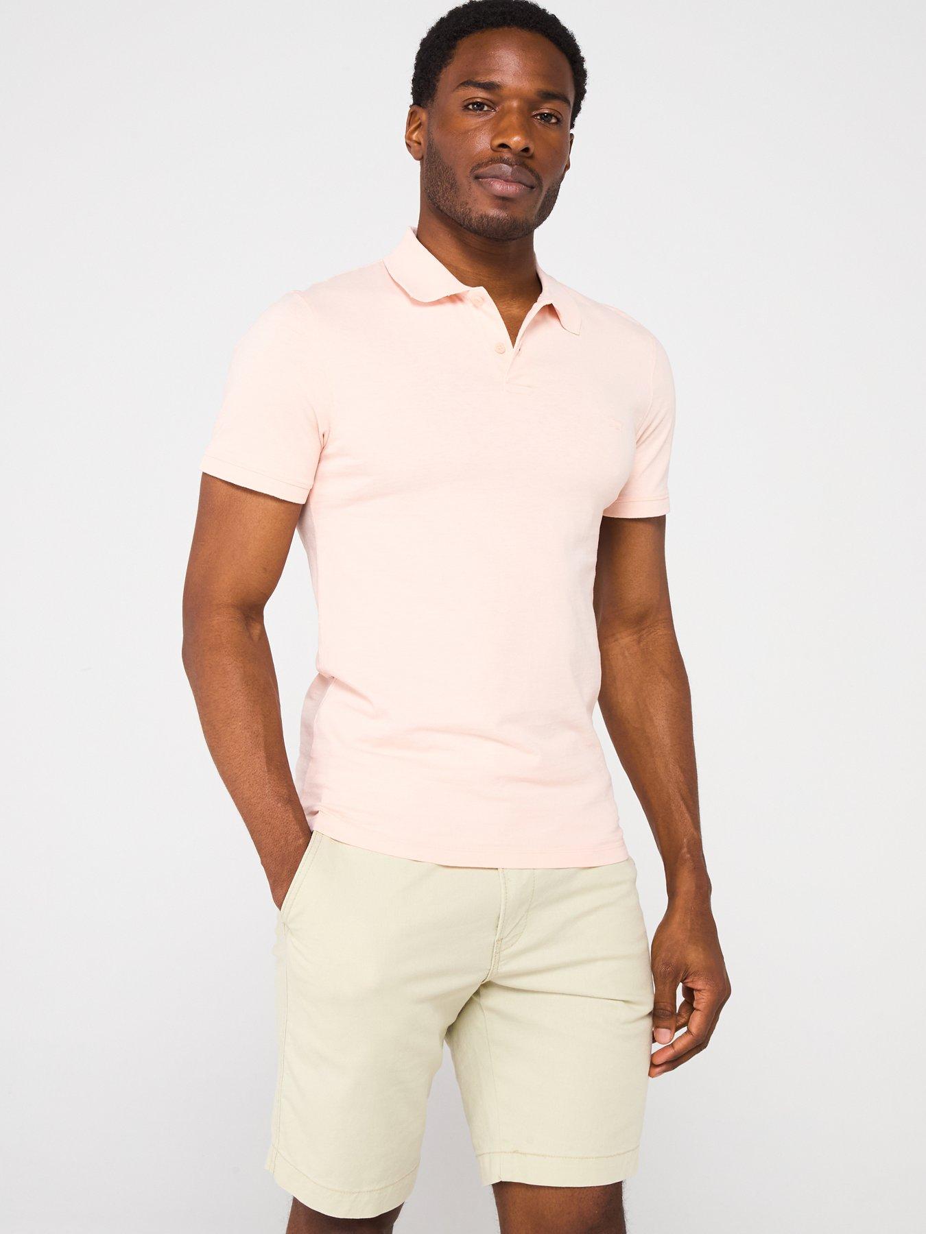 undefined Slim Fit Housemark Polo Shirt - Natural