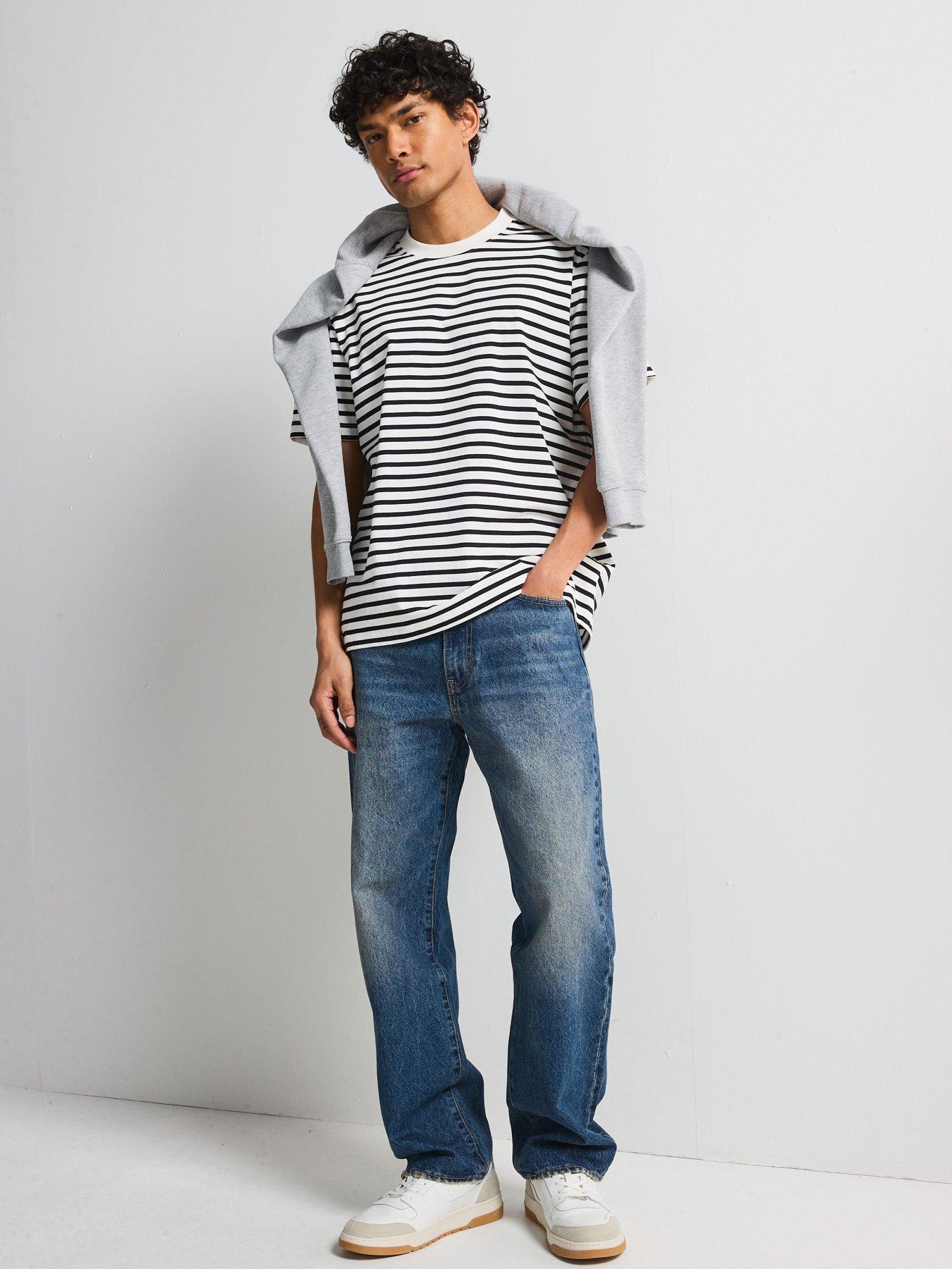Levi's 568 Loose Straight Fit Jeans - Aisle Seat - Dark Blue | Very