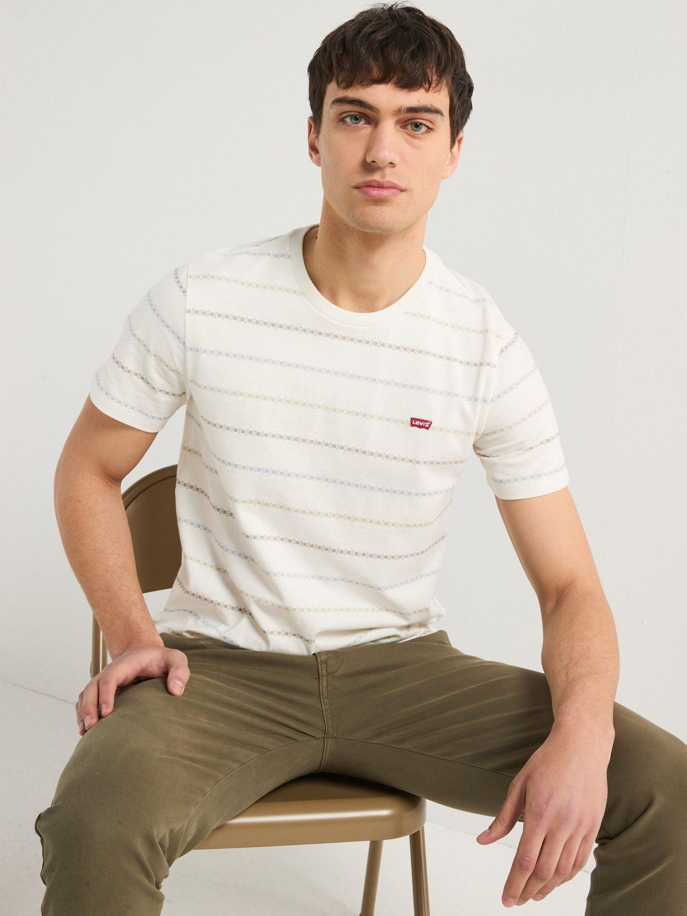 undefined Short Sleeve Original Housemark Logo T-Shirt- Cream