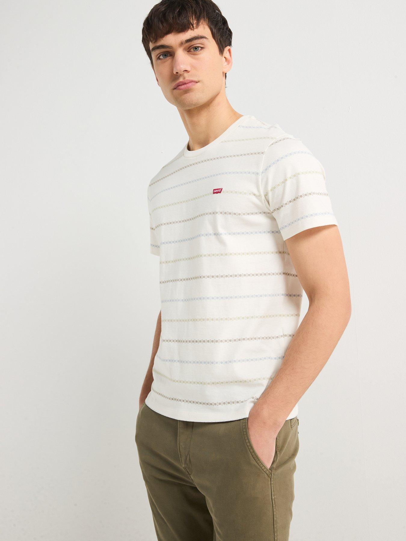 Image 5 of 6 of Levi's Short Sleeve Original Housemark Logo T-Shirt- Cream