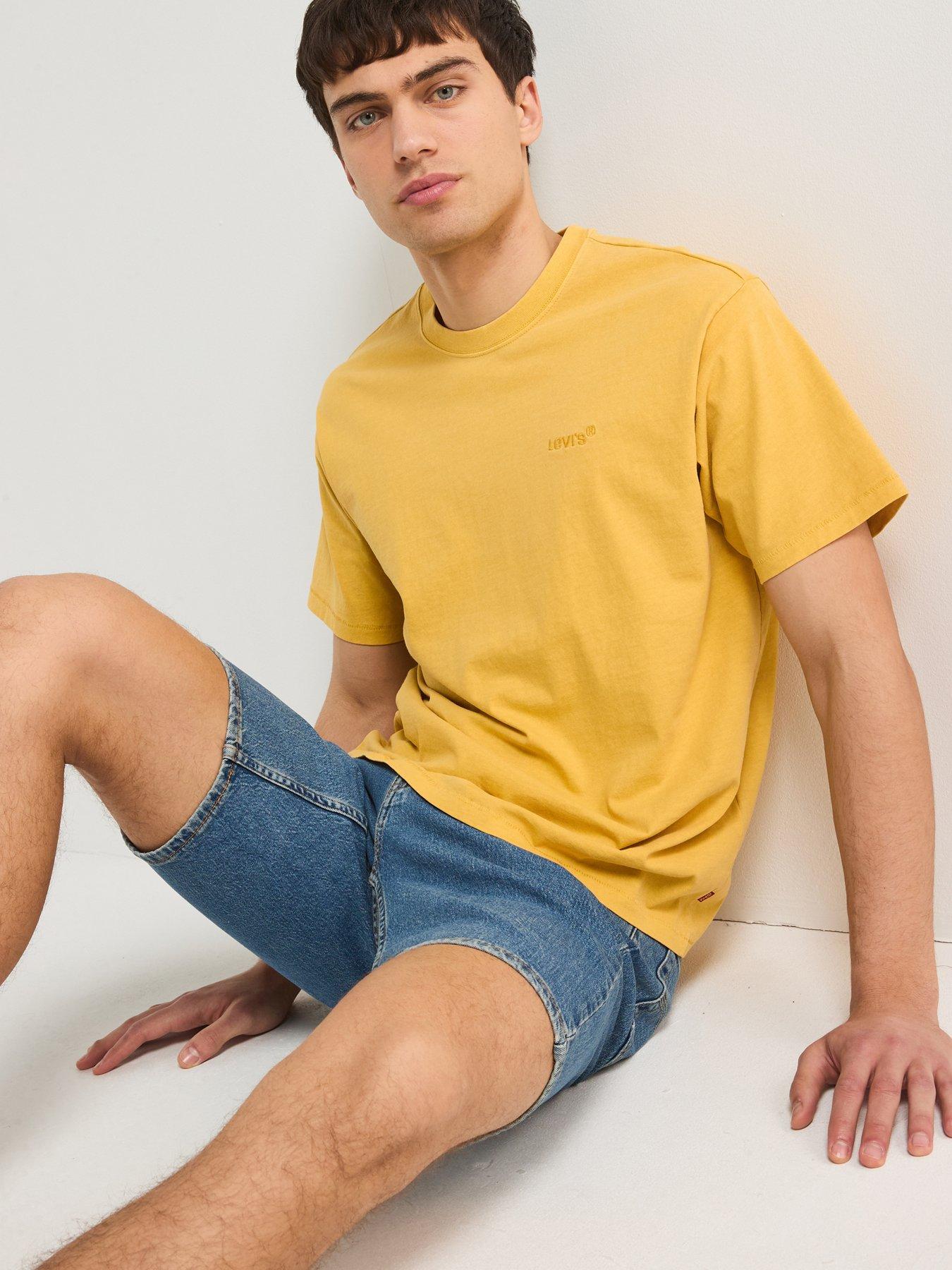 undefined Tonal Logo Red Tab Vintage T-Shirt- Yellow
