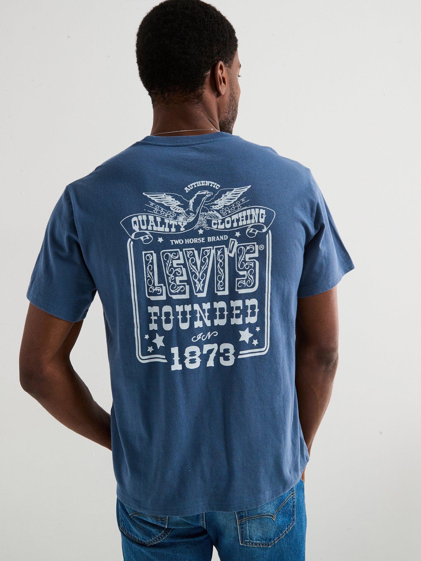 undefined Western Backhit Graphic Relaxed Fit T-shirt- Dark Blue