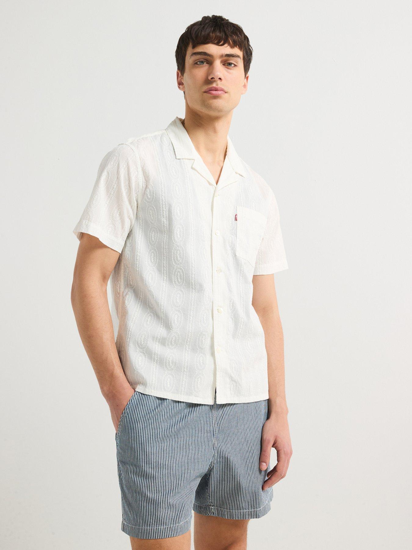 undefined The Sunset Camp Short Sleeve Shirt- White