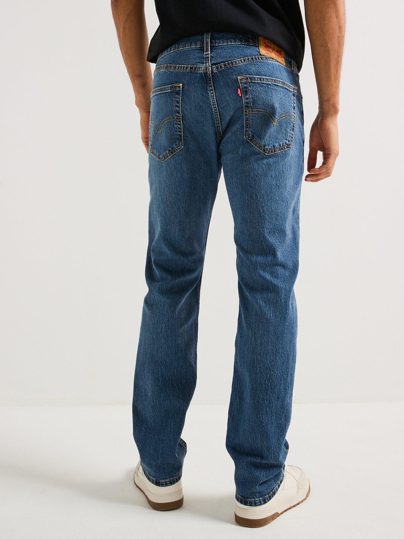 Image 2 of 4 of Levi's 505 Regular Fit Jeans - Worn In - Light Blue