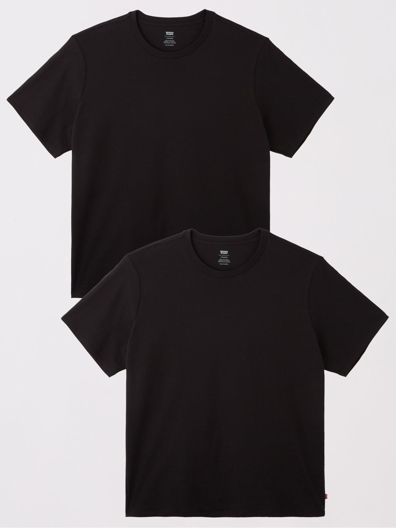 Levi's Big  &  Tall 2 Pack T-shirt- Black