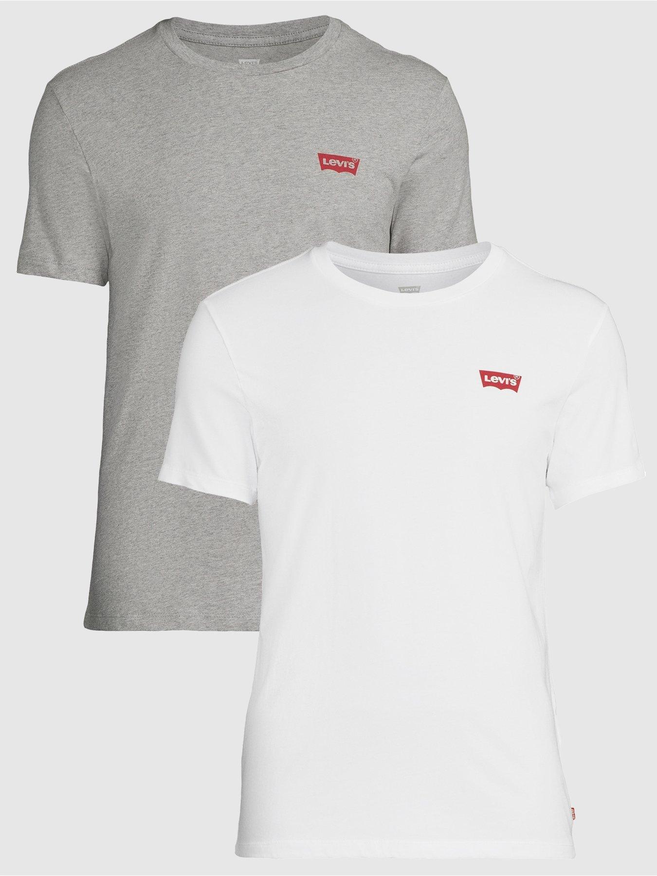 Levi's 2 Pack Short Sleeve T-Shirt- White, White, Size 2Xl, Men