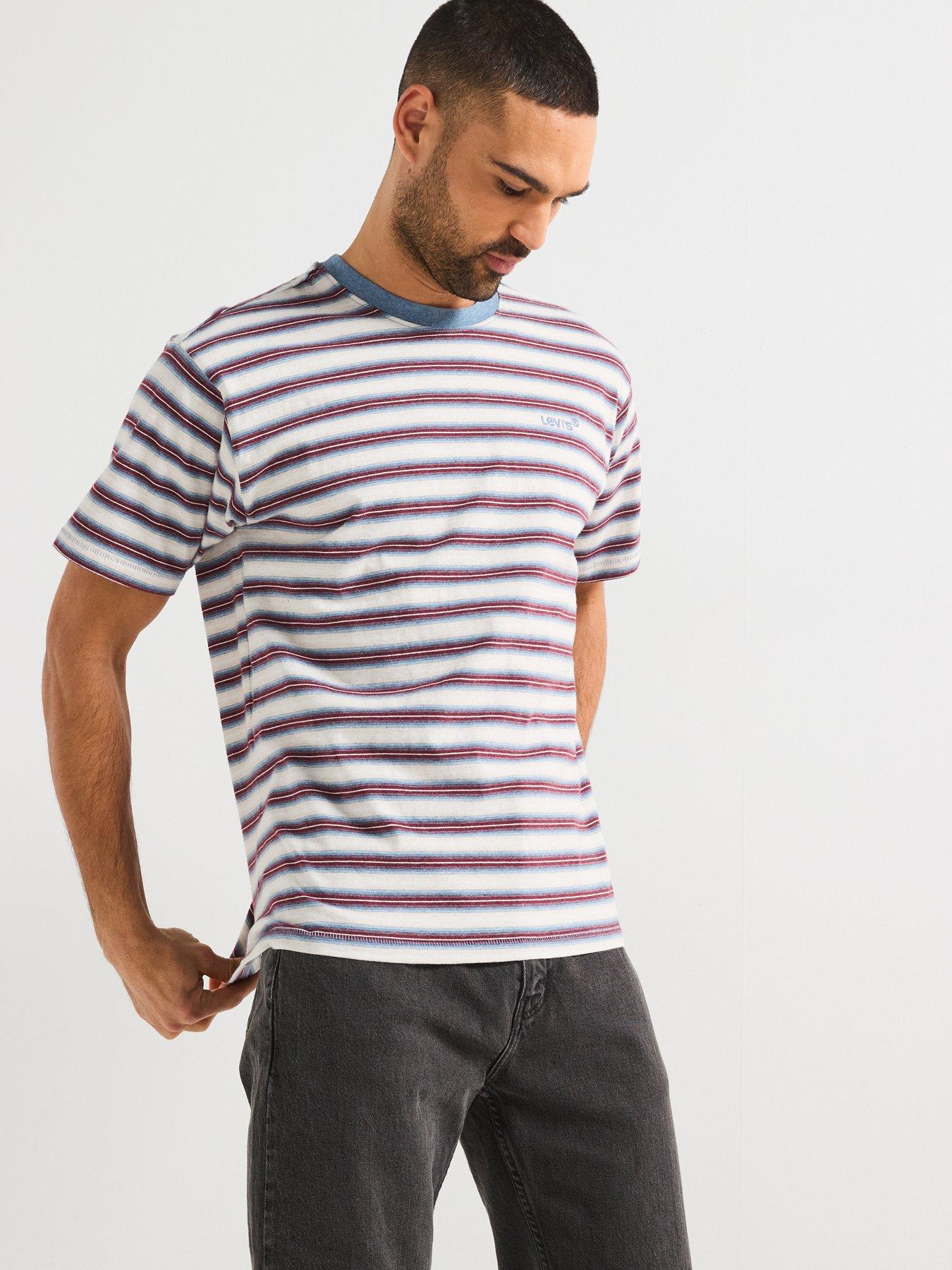 undefined Red Tab Vintage Stripe T-Shirt - Blue