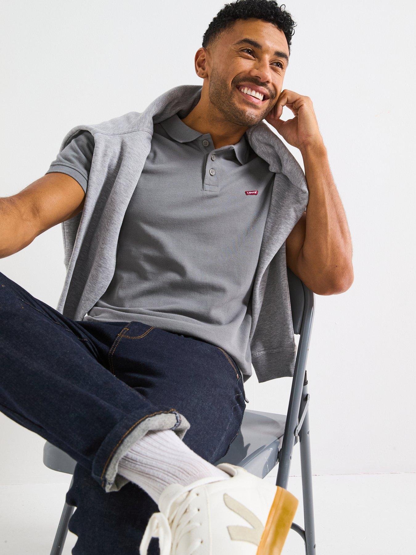 Image 4 of 5 of Levi's Levis Housemark Polo Shirt- Grey