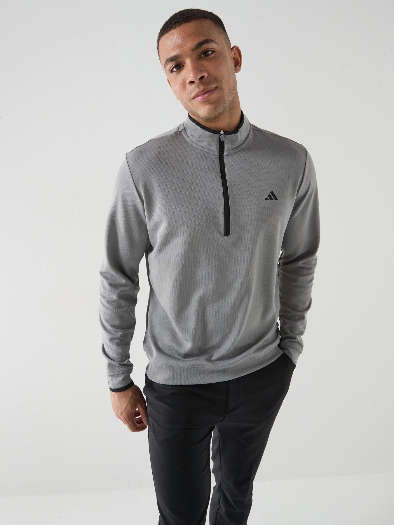 adidas: Men's Golf Lightweight Half Zip Top - Grey