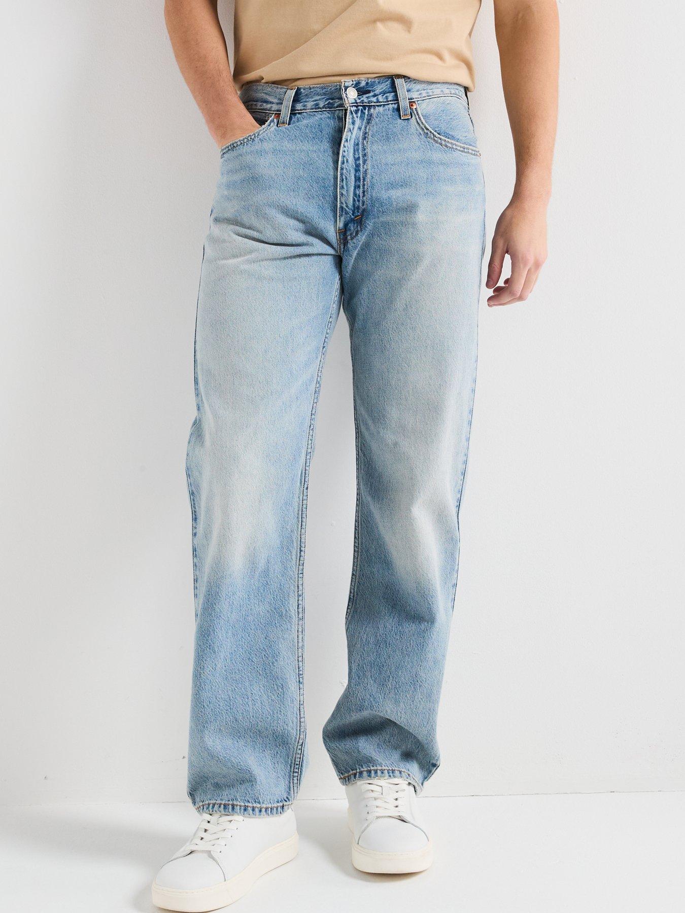Levi's 555 Relaxed Straight Fit Jeans, Blue, Size 34, Inside Leg Regular, Men
