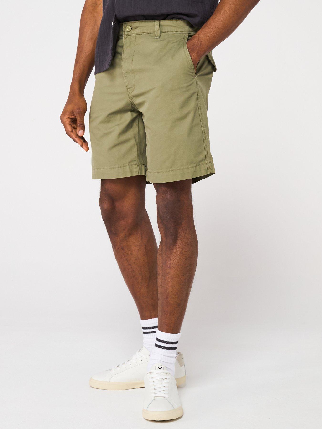 undefined Authentic Vintage Straight Chino Shorts- Dark Green